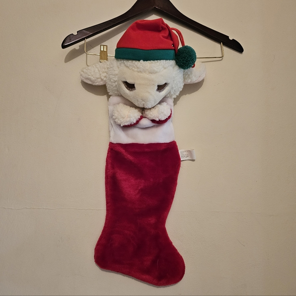 Lamb Chop 1989 Shari Lewis 3D Christmas Stocking Vintage Rare